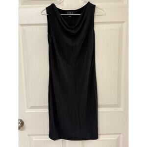 INC International Concepts Black Sleeveless Cowl Neck Dress | Size XS
